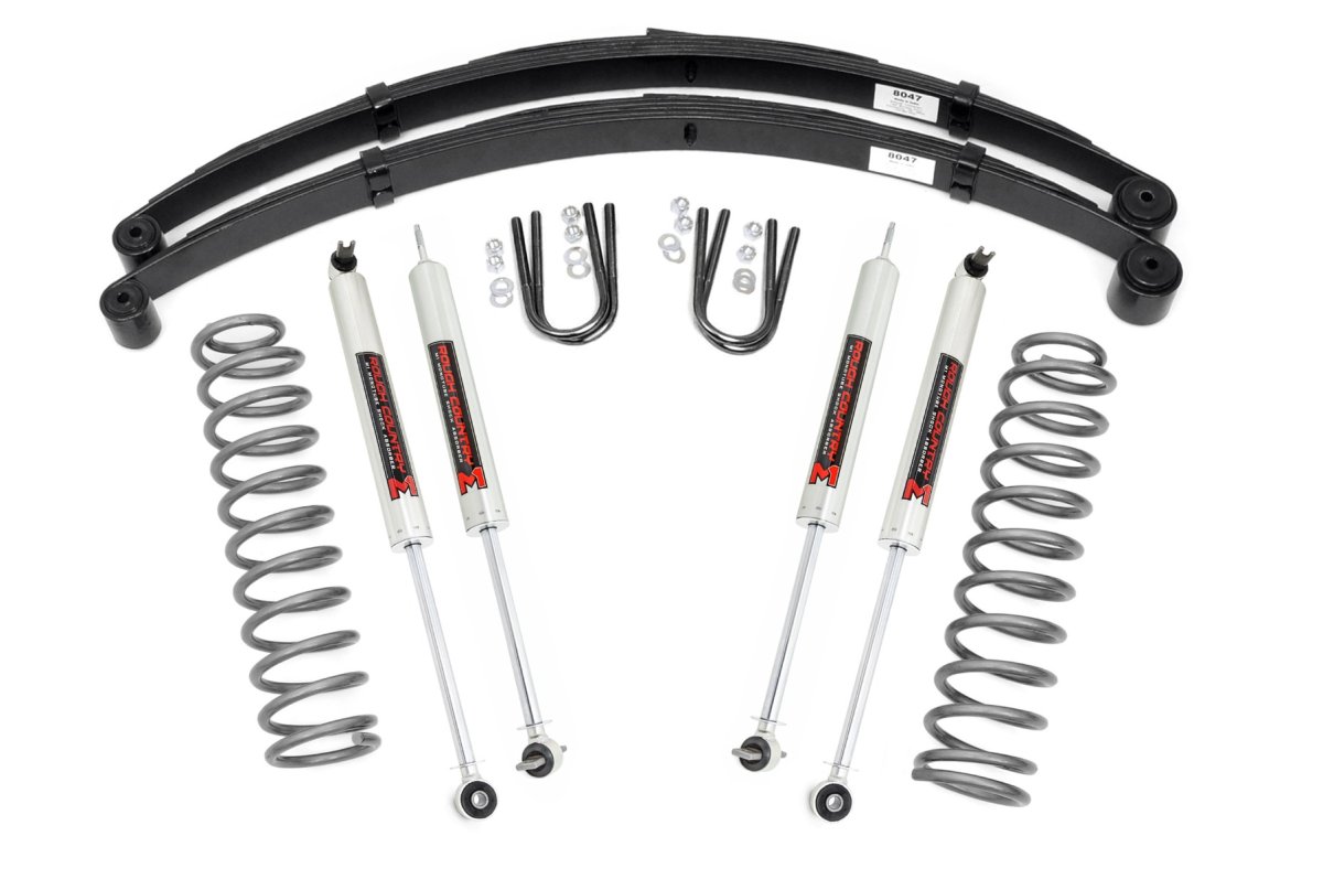 Jeep Cherokee Suspension Lift Kit - Rough Country - 3 Inch Lift Kit | RR Springs | M1 - '84-'01